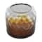 Glass Geometric Faceted Ombre Decorative Jars with Diamond Knobs, 2ct.